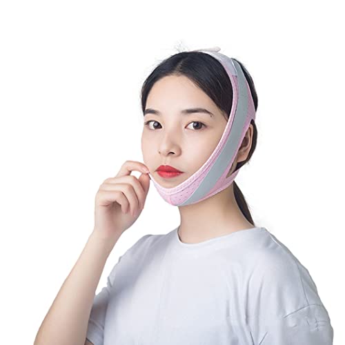 Anti Snoring Chin Strap - Snoring Solution, Effective Snore Stopper;Anti-Dry Mouth Chin Strap；Double Chin Reducer V Line Lifting Mask, Pink (Pink Breathable Holes) #TOP7