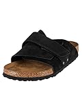 Birkenstock Men's Kyoto Suede Nubuck Sandals, Black, 10 Medium US