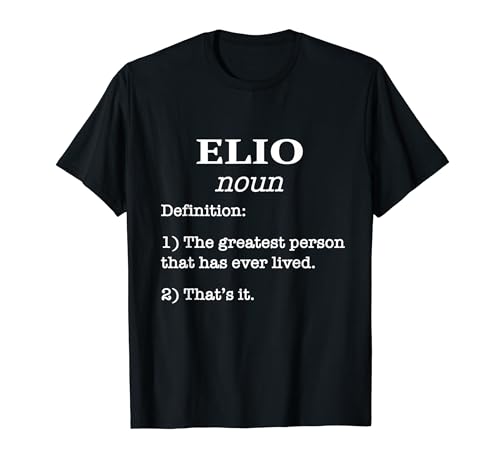 Elio Name Funny Fake Definition / Uomini, Ragazzo, Bambino Nome Maglietta