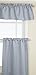 Lorraine Home Fashions Facets Room Darkening Blackout Tier Curtain Pair, 55 by 36-Inch, Blue