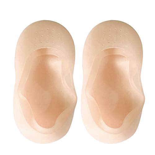 guohanfsh Silicone Insole Moisturizing Socks Heels Protector Anti Crack Foot Spa Feet Care Pedicure Tools Skin Color-S