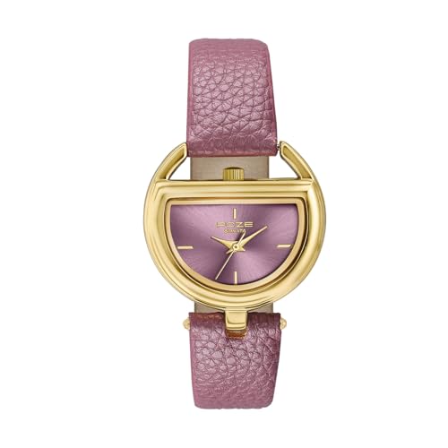 Image of Sonata Poze 8 Quartz Analog with Purple Dial Purple PU Leather Strap Watch for Women - SP80159YL01W