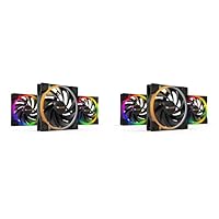 be quiet! Light Wings 140mm PWM high-speed Lüfter 3er Pack ARGB-Beleuchtung Gehäuselüfter 4-pin BL079 &amp; Light Wings 120mm PWM high-speed Lüfter 3er Pack ARGB-Beleuchtung Gehäuselüfter 4-pin BL077