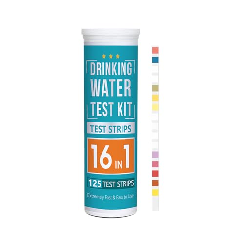 16 in 1 Water Testing Kits, 125 Strips Water Quality Test Testing for PH Hardness Chlorine Iron Lead Copper Nitrate Nitrite Etc