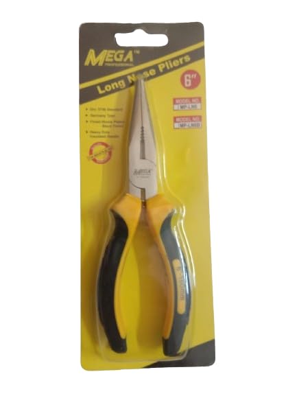 MEGA PROFESSIONAL 6" LONG NOSE PLIER WITH HEAVYDUTY INSULATED HANDLE (B0D4DP6M6N) Amazon Price History, Amazon Price Tracker