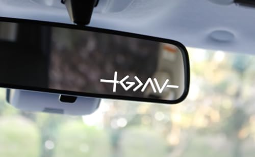 Image of Miarita 3X Car Stickers and Decals - Christian Car Decals for Women & Men - God is Greater Than the Highs and Lows - Jesus Stickers - Vinyl Stickers for Truck, Mirror, Laptop, Water Bottle (GAV White)