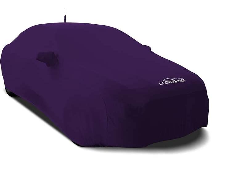 Image of Coverking Custom Fit Exterior Car Cover Designed for Select Dodge Challenger Model Vehicles: Satin Stretch Fabric, Purple