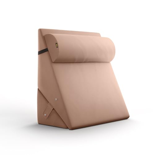 Image of Frido Adjustable Wedge Max Cushion, 12-Way Adjustable Pregnancy Pillow & Leg Elevation Pillow, Relieves Neck, Back & Shoulder Pain, Great for Reading, Sleeping & Relaxing | Light Caramel