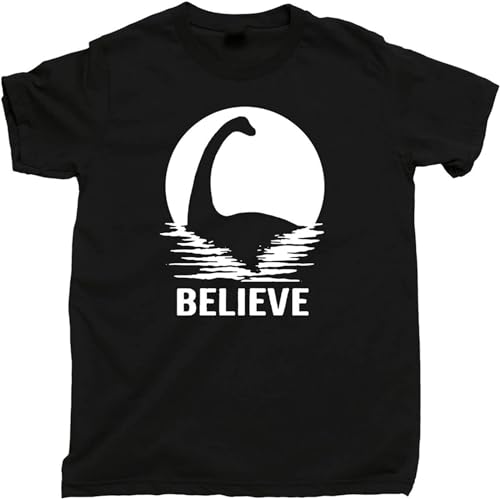 Loch Ness Monster T Shirt Nessie Bigfoot Mythology Dragon Folklore Cryptid Tee Black XXL