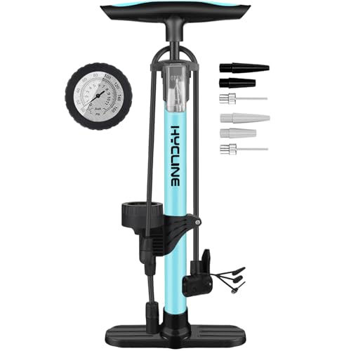Hycline Bike Floor Pump, 160 PSI High Pressure...