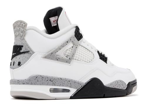 Nike Air Jordan 4 Retro White Cement Men's Basketball Shoes Summit White/Fire Red FV5029-1003
