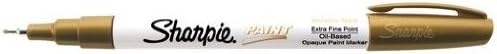 SHARPIE Oil-Based Paint Marker, Extra Fine Point, Gold, 1 Count - Great for Rock Painting (35532)