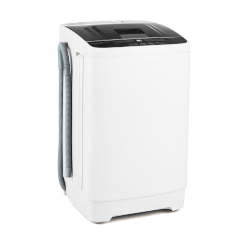 COSTWAY 7.7LBS Portable Washing Machine, Full-Automatic w/Drain Pump, White