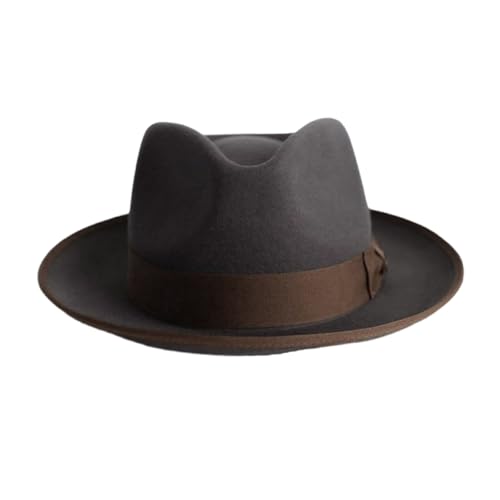 Chapeau Panama Homburg en laine pour shooting photo western et soirées