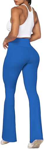 Image of Sunzel Flare Leggings, Crossover Yoga Pants with Tummy Control, High-Waisted and Wide Leg