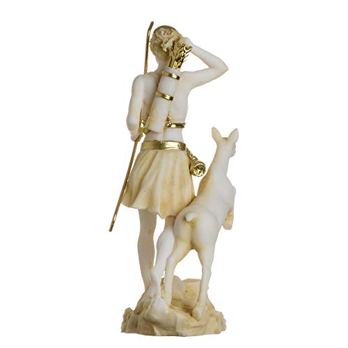 Estatua Diosa Artemisa Diana Griega Alabastro 17 cm miniatura 6
