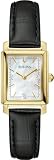 Bulova Orologio analogico classico da donna con cinturino in pelle 97P166, Nero, cinghia