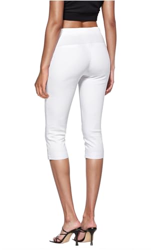 Hybrid & Company Womens Super Comfy Stretch Pull On Millennium Twill Capri Shorts3