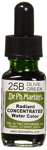 Dr. Ph. Martin's Radiant Concentrated Water Color, 0.5 oz, Olive Green (25B)