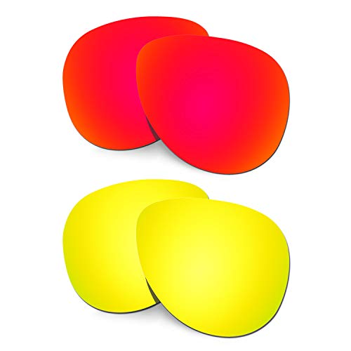 Lentilles rechange Oakley Elmont Medium miroir or 24 carats finition premium