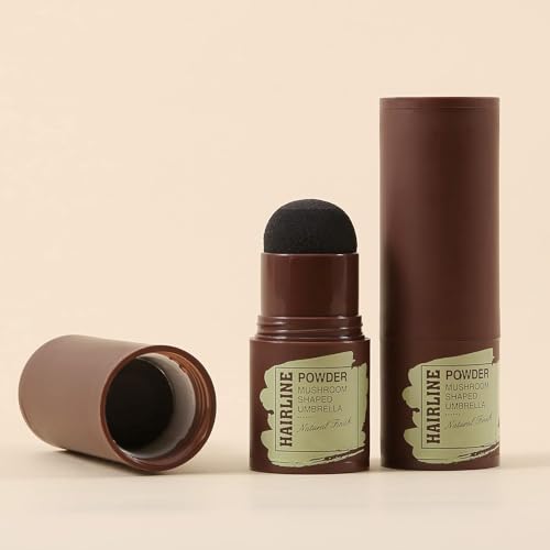 Hairline Powder Stick,Hair Shadow Powder Root Touch Up Powder, Waterproof Hair Shading Sponge Pen Hair Filler Powder For Cover Gray Hair Root, Hair Touch-Up, Thin Hair (Black, 4... - Image 5