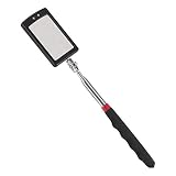 Telescoping Lighted Inspection Mirror, LED Lighted Flexible Inspection Mirror 360 Degrees Swivel for