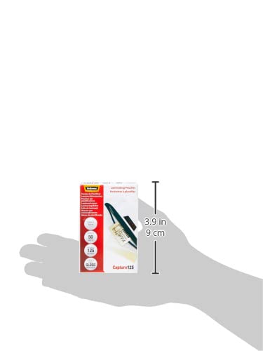 Fellowes Laminierfolien Format 54 x 86 mm, 125 Mikron (2 x 125 mic), glänzend, 50 Stück