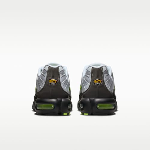 Nike Air Max Plus pour homme en blanc, gris et jaune fluo
