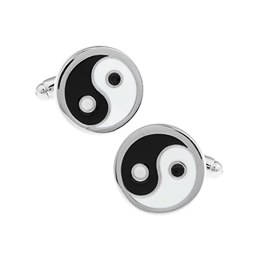 Mancuernillas Daesar hombre plata Ying Yang boda miniatura 1