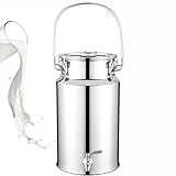 Jarra Con Grifo Lechera Acero Inoxidable 5 Litro Cubo Para Transportar Leche Para Almacenar Líquidos y Sólidos,Capacity-3L