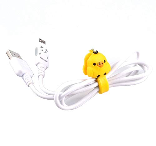 Qaoquda 3Pcs Cable Tie Cord Organizer Wire Wrap Headset Headphone Earphone Wrap Winder Cute Cartoon Animal Cable Manager #TOP3