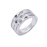 PERSONALISIERTES GESCHENK / GESCHENK: Personalisierte Namensringe sind Freundesringe, elektrodenlose Ringe, Muttertagsgeschenke, Weihnachtsgeschenke, Liebhabergeschenke, Brautjungferngeschenke, Verlobungshochzeitsgeschenke oder tägliche Geschenke. Ideal, um tägliche Erinnerungen an Liebe, Versprechen, Familie oder Freundschaft zwischen Ihnen und dem glücklichen Empfänger zu verbergen