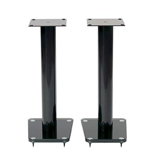 TransDeco Speaker Stands, 24", Black -