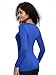 COZYFIT 3 Pack Underscrub Long Sleeve Women - Undershirts for Women Soft Fabric, Black/White/Royal Blue, L