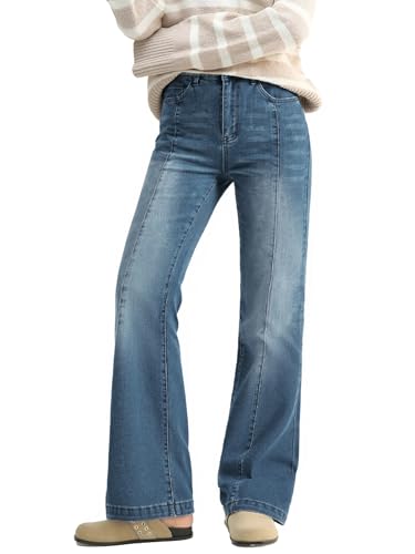 EMMIOL Bootcut Jeans for Women Stretchy Mid-High Rise Denim Flare