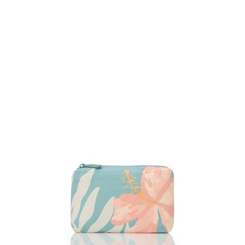 ALOHA Collection Mini Pouch in Tide Lightweight Packable & Splash-Proof - Durable Washable & Reusable Makeup Pouch for Cosmetics. Keeps Essentials Organized. Easy to Clean. (6W x 3.75H inch)