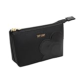 MARY QUANT(マリークワント) シュリンクデイジーパッチ 3ポケットポーチ H11.5×W17.5×D6.5cm ブラック