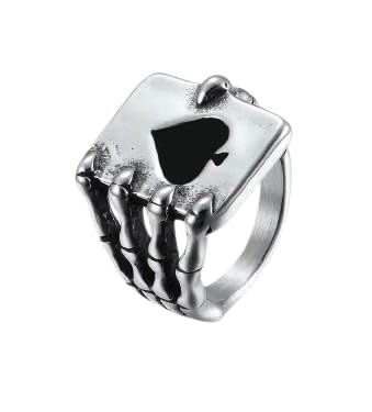 Ring for Men Craw Spade Gothic Poker Ring Size 7-image-23