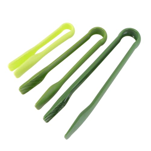 OFFSCH 3 Pcs Premium Food Serving Tongs PP Plastic Salad and Bread Clips for Home Party and Catering Use Non Slip Design Various for All Ages