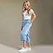 nhApmj Clothes Wide-Legged Girl's Solid, Capri Pants for Girls Summer Baggy Comfy Cotton Linen Straight Wide Leg Solid Elastic Waist Drawstring Cropped Capris, Kid Crop Pull On Fashion Petite