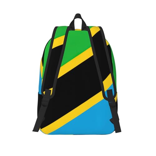 Sac à dos en toile drapeau de Tanzanie WURTON pour rando et travail - 3