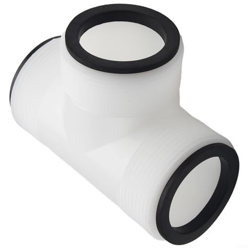 Oniissy Connettore a T per tubo della pompa della piscina con 3 guarnizioni ad anello a L, adattatore splitter per tubi in materiale PP per sistemi idraulici fuori terra