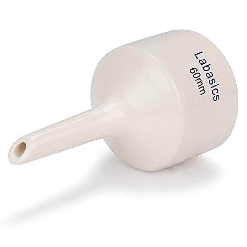 Labasics Porcelain Buchner Funnel 60 mm, Porcelain Buchner Filter Funnel OD 6 cm ID 5.7 cm for Laboratory