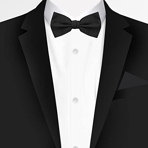 Image of Jacob Alexander Men's Pretied Banded Adjustable Solid Color Bowtie