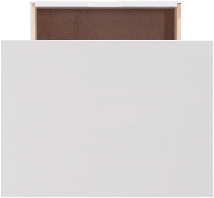 Riverbay Furniture 8-Drawer Wood Storage Cart, White Wash Finish, 20.75"W x 15.35"D x 40.5"H, Solid Pine with Contoured Handles and Casters, Versatile Organizer for Office, Kitchen, or Bedroom Use