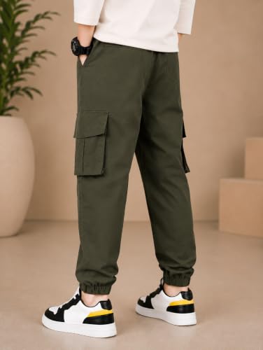 Image of TAGAS Boys Side Pocket Cargo Pant|| CargoPants|| Regular Slim Pant for Kids ||Relaxed Trouser ||Joggers Pant for Men ||Boy Loose Comfortable Cargos|