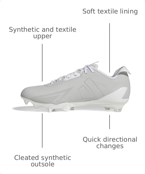 Image of adidas Mens Adizero Electric Football Sneakers Shoes - White