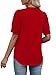 Blouses for Women Dressy Casual Beach Fashion Vacation 0utfits Christmas Valentine's Day Thanksgiving Shirts V Neck Short Sleeve Spring Summer Tops Red 2XL