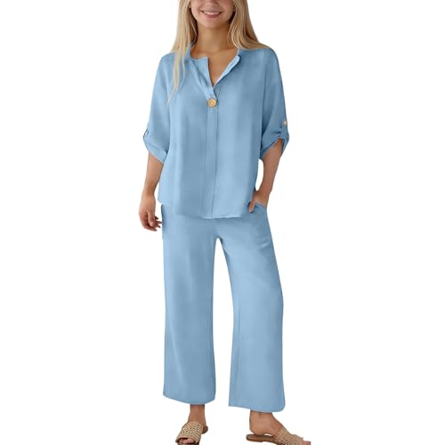 Vêtements quotidien filles ensemble décontracté ensemble d'été pantalon fluide et chemise