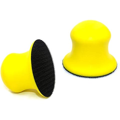 3 Inch Hook and Loop Hand Sanding Block Round Sanding Pad Hook Backing Plate for Sanders or Polishers (2 Pack) Cover